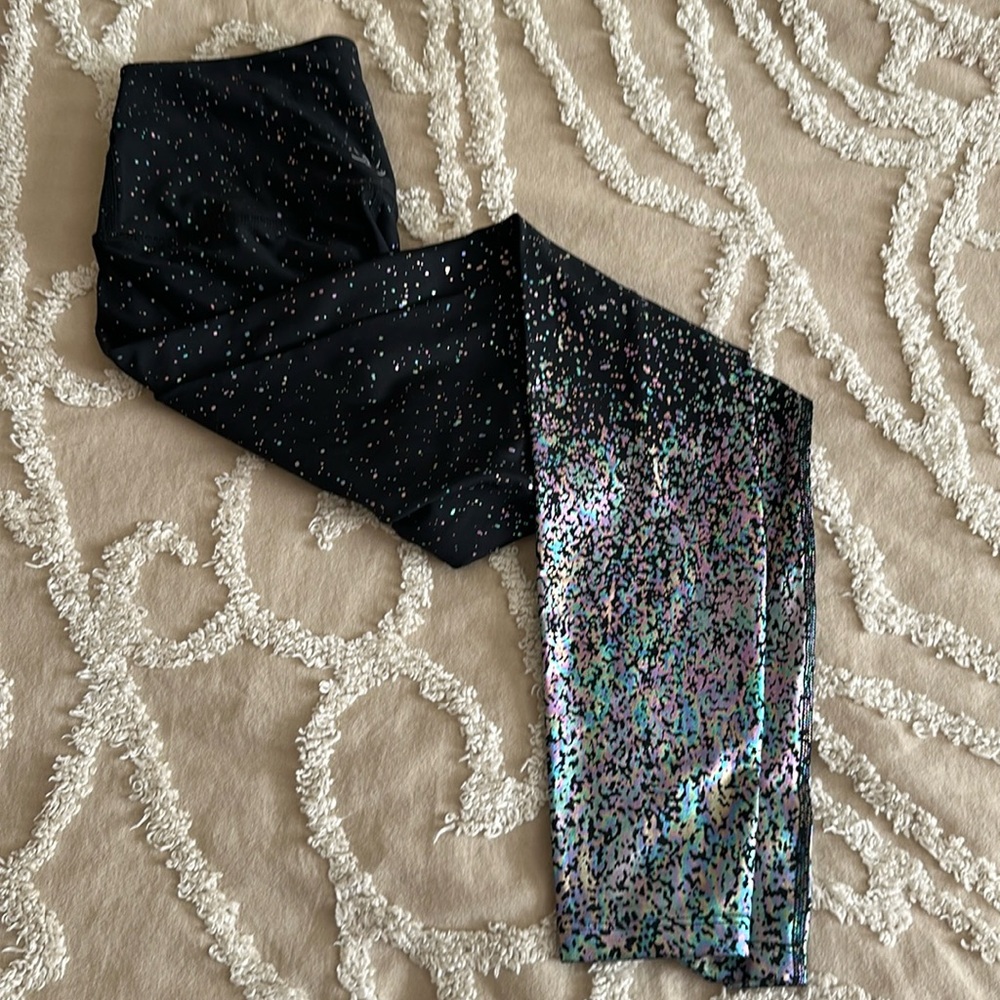 Beyond Yoga Rainbow Foil Leggings